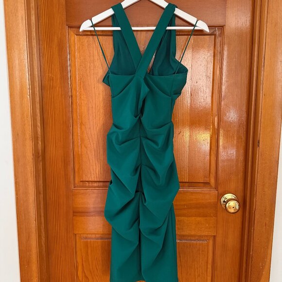 Nicole Miller Ruched Midi Cocktail Dress - Picture 2 of 3